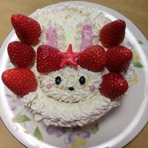 キラキラ☆プリキュアアラモードうさぎショートケーキ